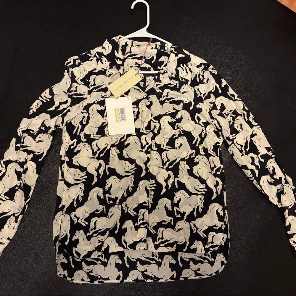 Stella McCartney Monochrome Patterned Top